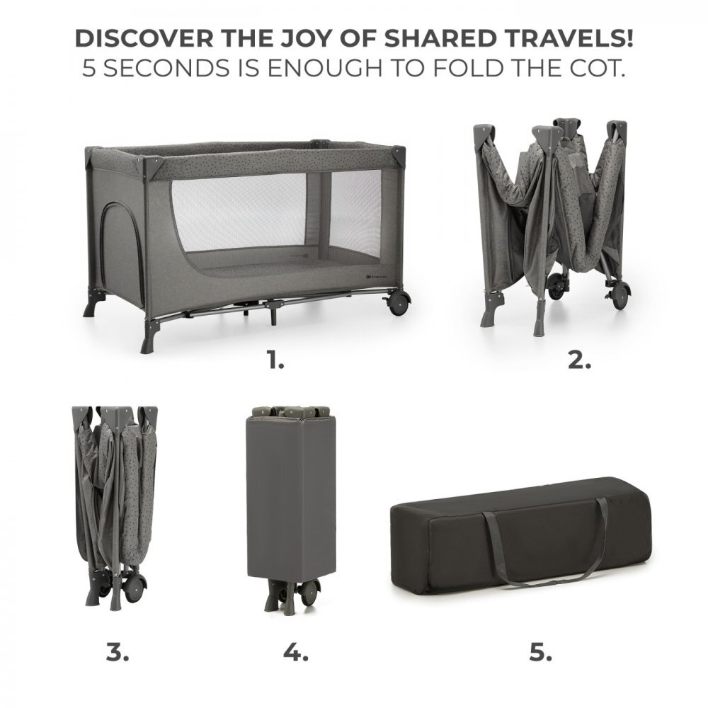 KINDERKRAFT Patut Travel Joy2 dark grey