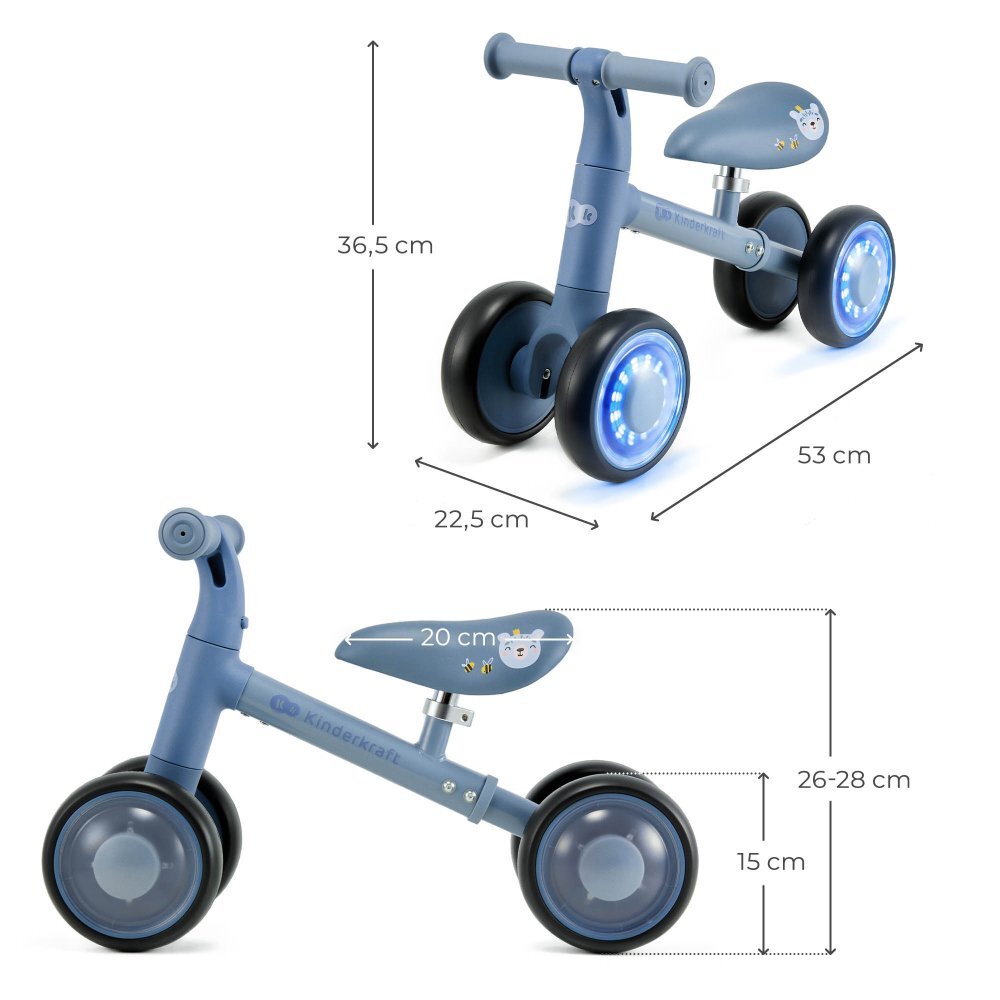 KINDERKRAFT Ride On pentru copii Cutie Flash Blue