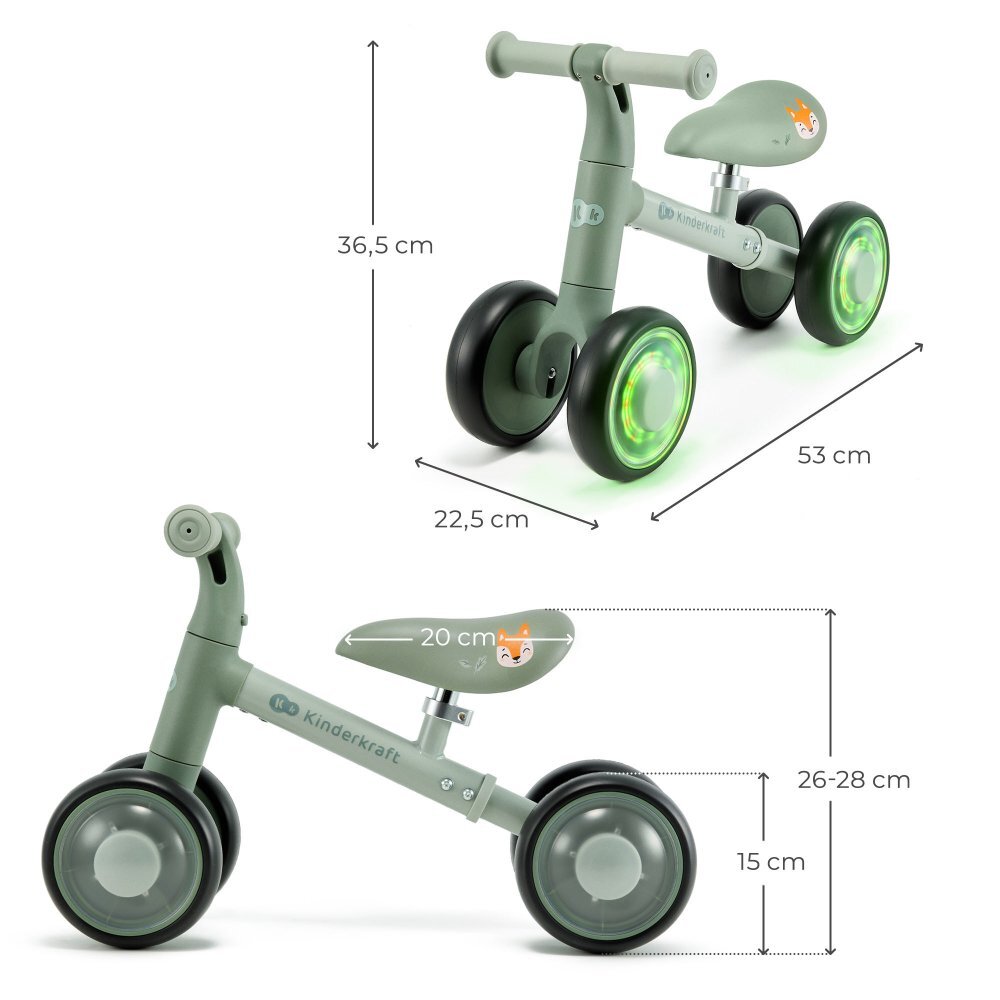 KINDERKRAFT Ride On pentru copii Cutie Flash Green