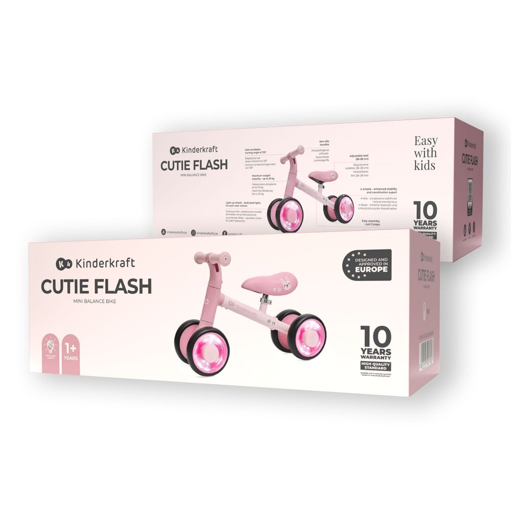 KINDERKRAFT Ride On pentru copii Cutie Flash Pink
