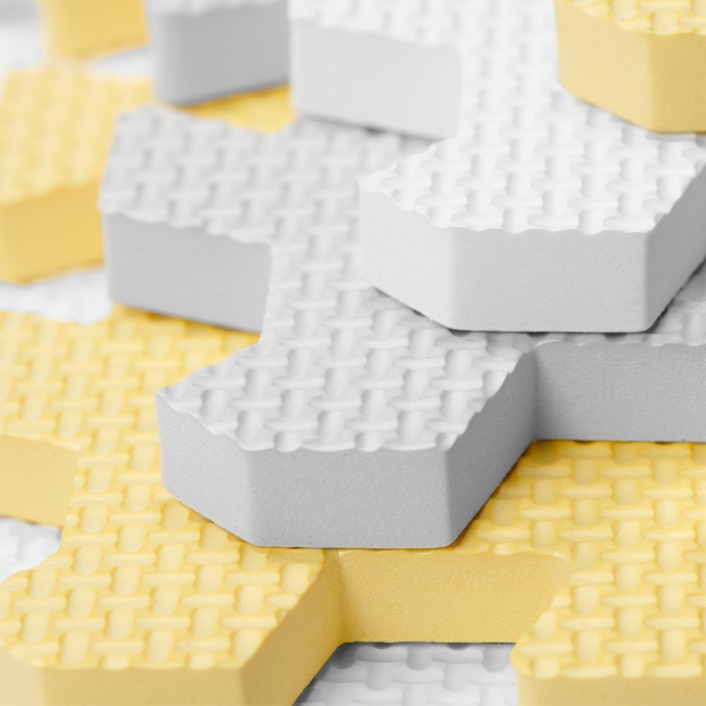 KINDERKRAFT Saltea de joaca din spuma Luno Yellow