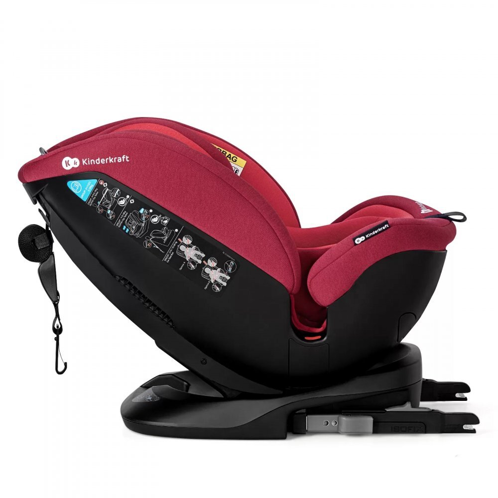 KINDERKRAFT Scaun auto cu isofix Xpedition rotativ 0-36 kg red