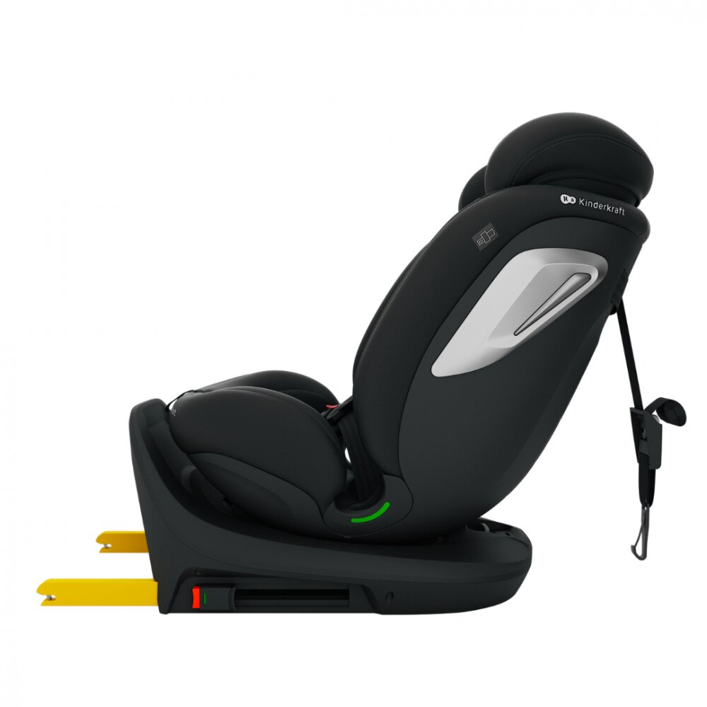 KINDERKRAFT Scaun auto I-Grow 2 Plus Black 40-150 cm cu rotatie 360 tetiera reglabila sistem Isofix si Top Tether