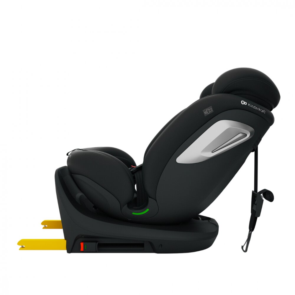KINDERKRAFT Scaun auto I-Grow 2 Plus Black 40-150 cm cu rotatie 360 tetiera reglabila sistem Isofix si Top Tether