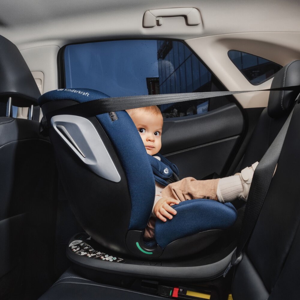 KINDERKRAFT Scaun auto I-Grow 2 Plus Grey 40-150 cm cu rotatie 360 tetiera reglabila sistem Isofix si Top Tether