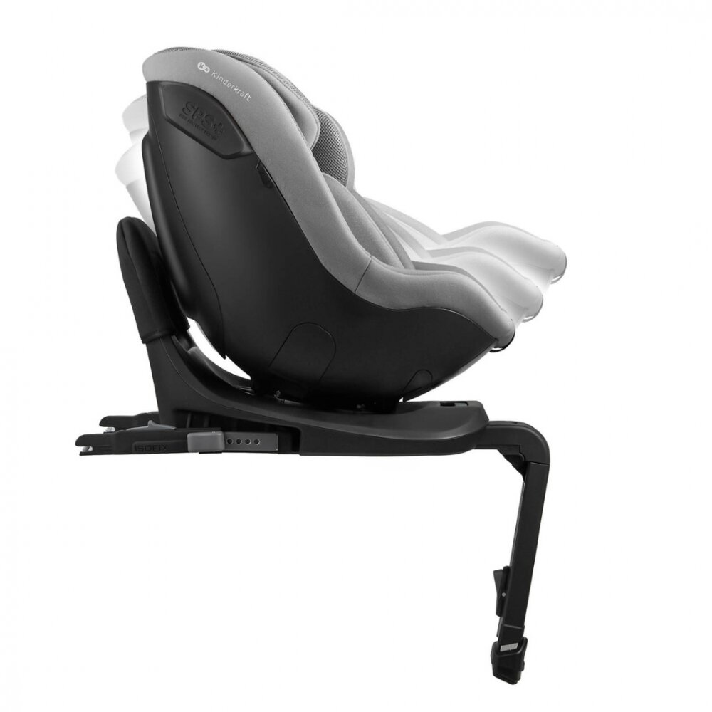 KINDERKRAFT Scaun auto I-Guard Airflow Grey 40-105 cm cu rotatie 360 indicatori de instalare sistem isofix si picior de sprijin