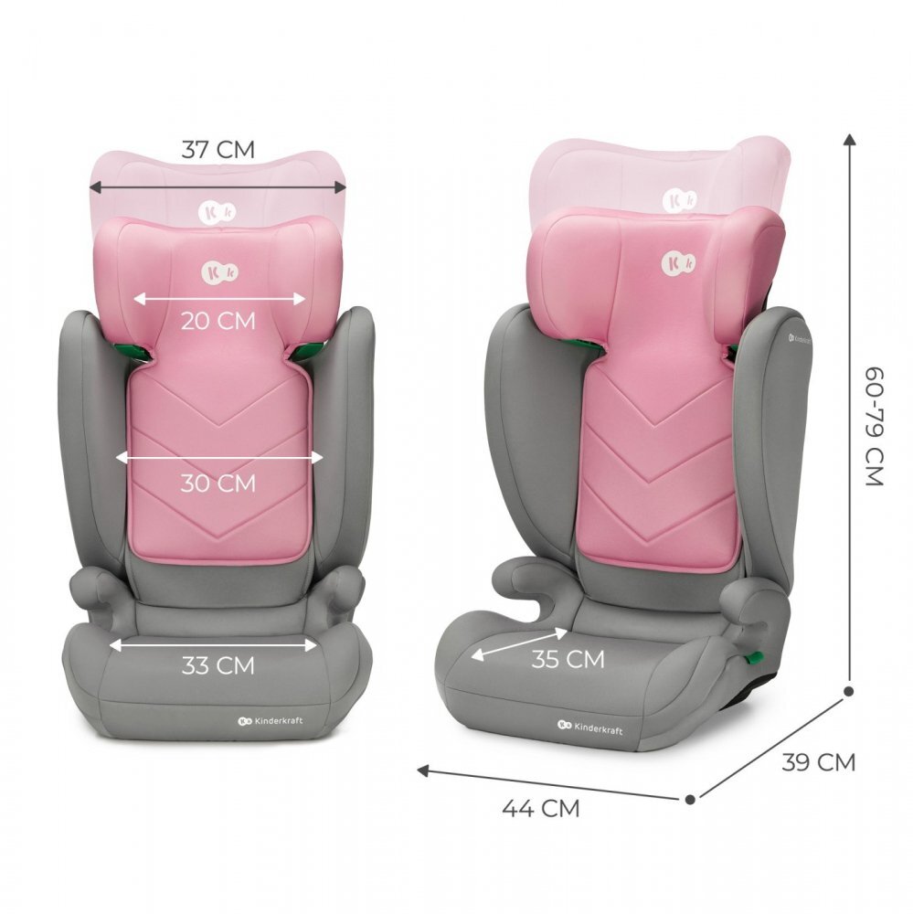 KINDERKRAFT Scaun auto I-Spark I-Size 100-150 cm pink