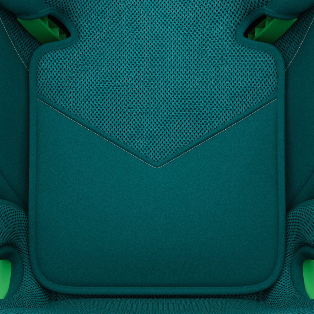 KINDERKRAFT Scaun auto Junior Fix 2 Plus Green 100x150 cm cu isofix protectie SPS tetiera reglabila husa Air Flow