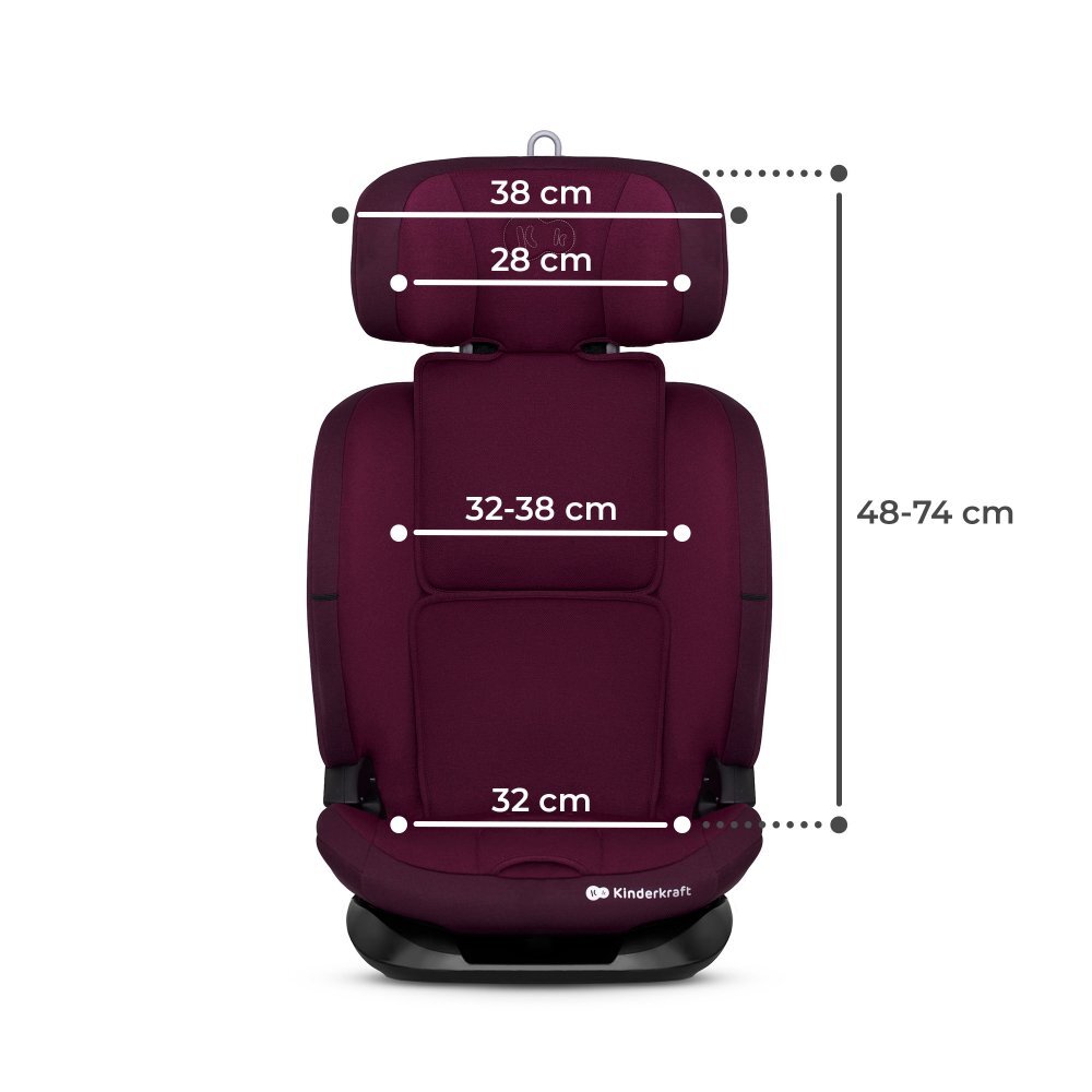 KINDERKRAFT Scaun auto Oneto3 i-size cu isofix 76-150 cm cherry pearl