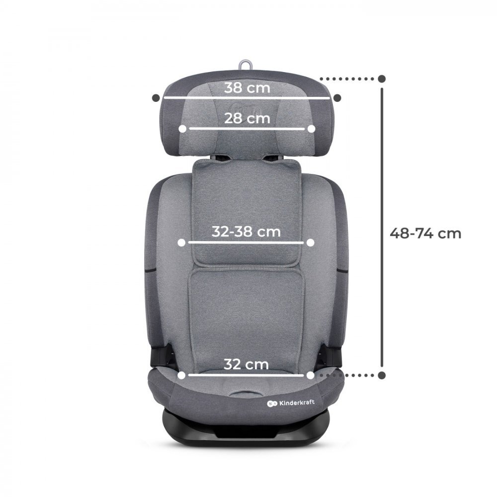 KINDERKRAFT Scaun auto Oneto3 i-size cu isofix 76-150 cm cool grey