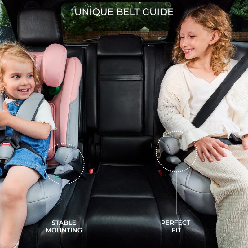 KINDERKRAFT Scaun auto pentru copii Comfy Pink 75-150 cm i-size tetiera reglabila SPS spatar reglabil si detasabil