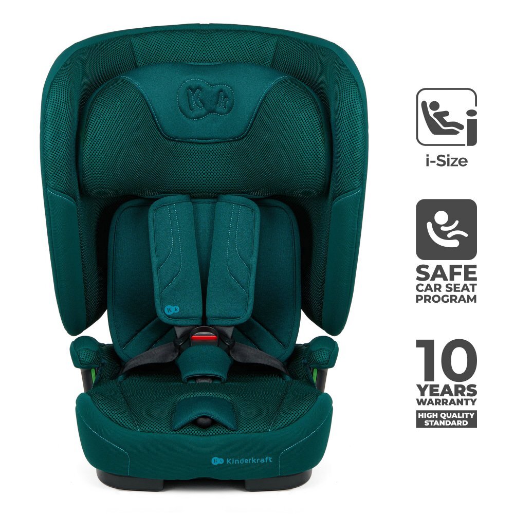 KINDERKRAFT Scaun auto pentru copii Fix2go Green 76-150 cm I-size pliabil prindere Top tether spatar reglabil SPS