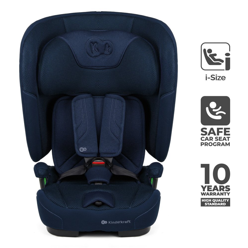 KINDERKRAFT Scaun auto pentru copii Fix2go Navy 76-150 cm I-size pliabil prindere Top tether spatar reglabil SPS