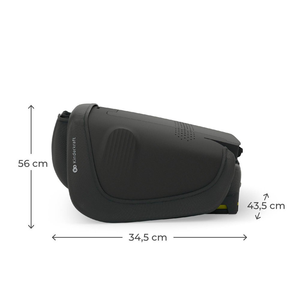 KINDERKRAFT Scaun auto pentru copii Unity2 Black 100-150 cm pliabil i-size spatar reglabil tetiera ajustabila