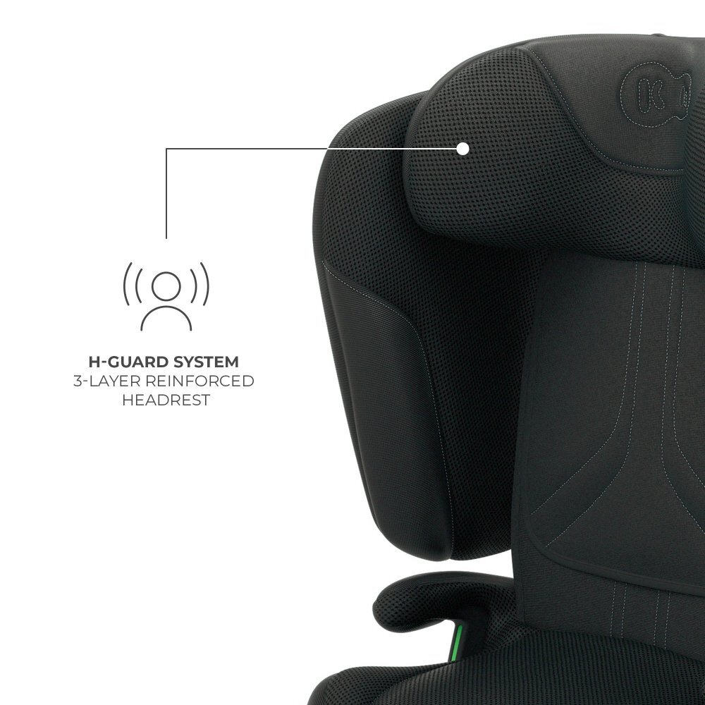 KINDERKRAFT Scaun auto pentru copii Unity2 Black 100-150 cm pliabil i-size spatar reglabil tetiera ajustabila