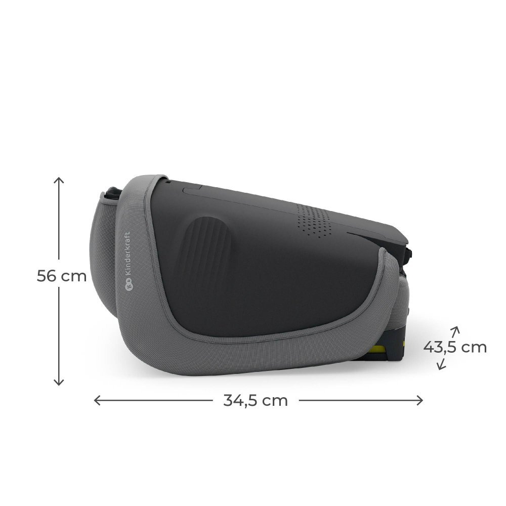 KINDERKRAFT Scaun auto pentru copii Unity2 Grey 100-150 cm pliabil i-size spatar reglabil tetiera ajustabila
