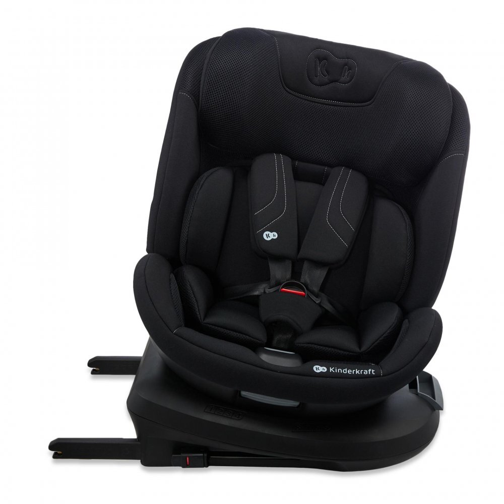 KINDERKRAFT Scaun auto XPedition 3 Black i-Size 40-150 cm Isofix Top-Tether Sistem Easy Spin 360 Protectie SPS Spatar reglabil Insertie ergonomica