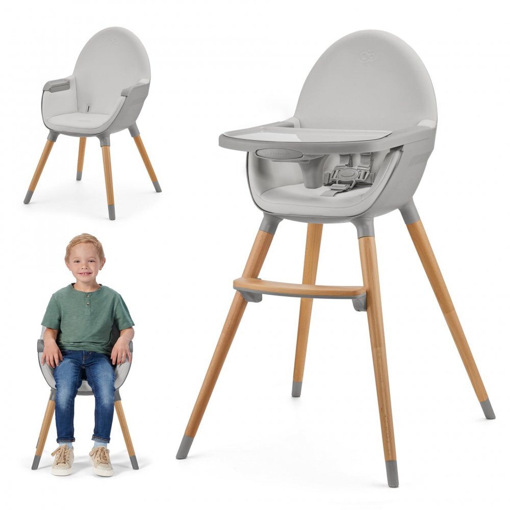 KINDERKRAFT Scaun de masa 2 in 1 Fini 2 Grey