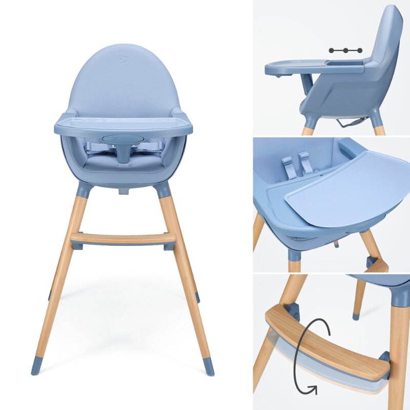 KINDERKRAFT Scaun de masa 2 in 1 Fini 2 Nordic Breeze