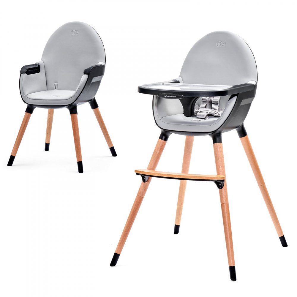 KINDERKRAFT Scaun de masa 2 in 1 Fini black