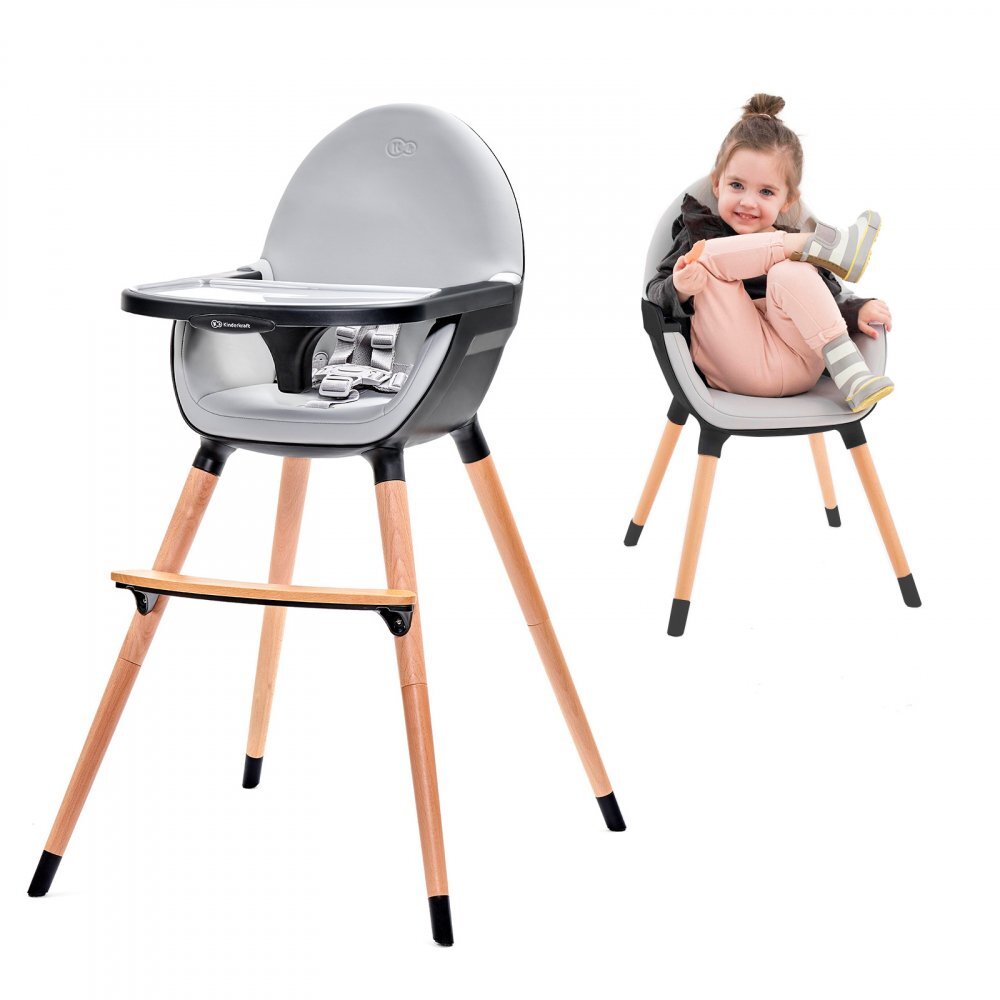 KINDERKRAFT Scaun de masa 2 in 1 Fini black
