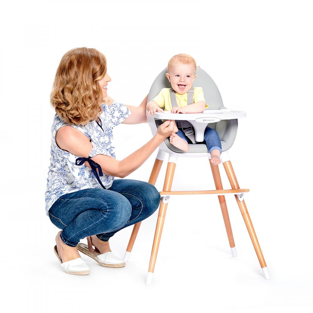 KINDERKRAFT Scaun de masa 2 in 1 Fini Grey