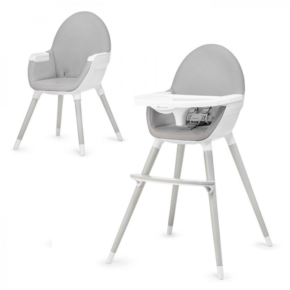 KINDERKRAFT Scaun de masa 2 in 1 Fini grey legs