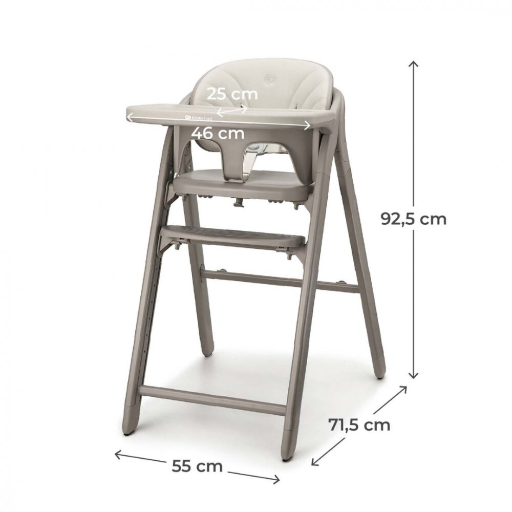 KINDERKRAFT Scaun de masa 2 in 1 pentru copii Tino Beige