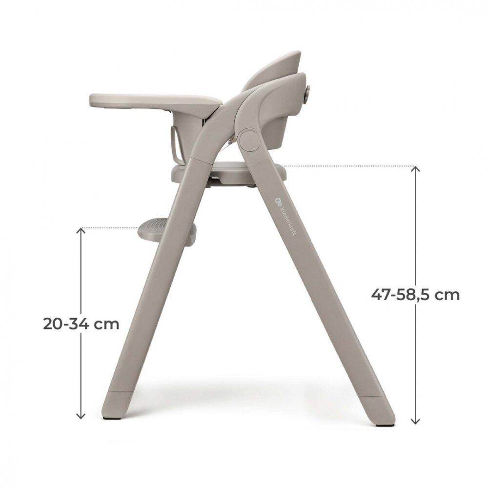KINDERKRAFT Scaun de masa 2 in 1 pentru copii Tino Beige