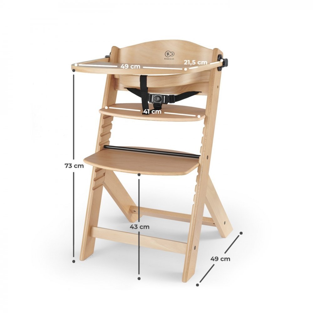 KINDERKRAFT Scaun de masa 3 in 1 Enock lemn nature