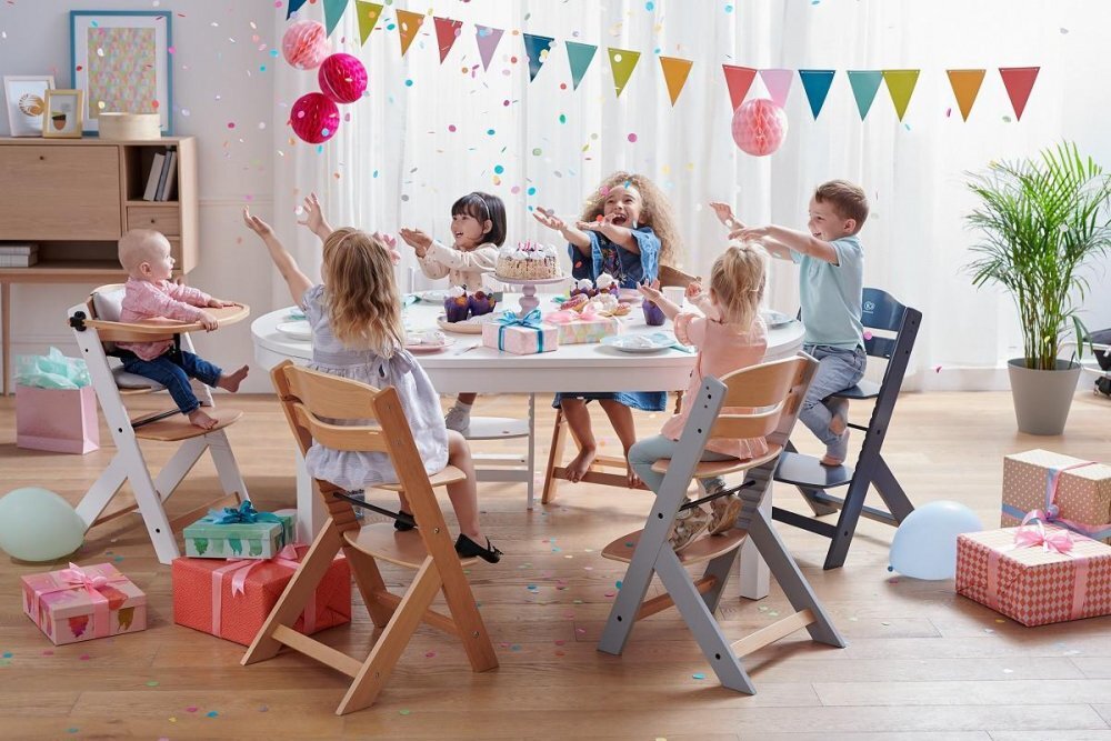 KINDERKRAFT Scaun de masa 3 in 1 Enock woodengrey