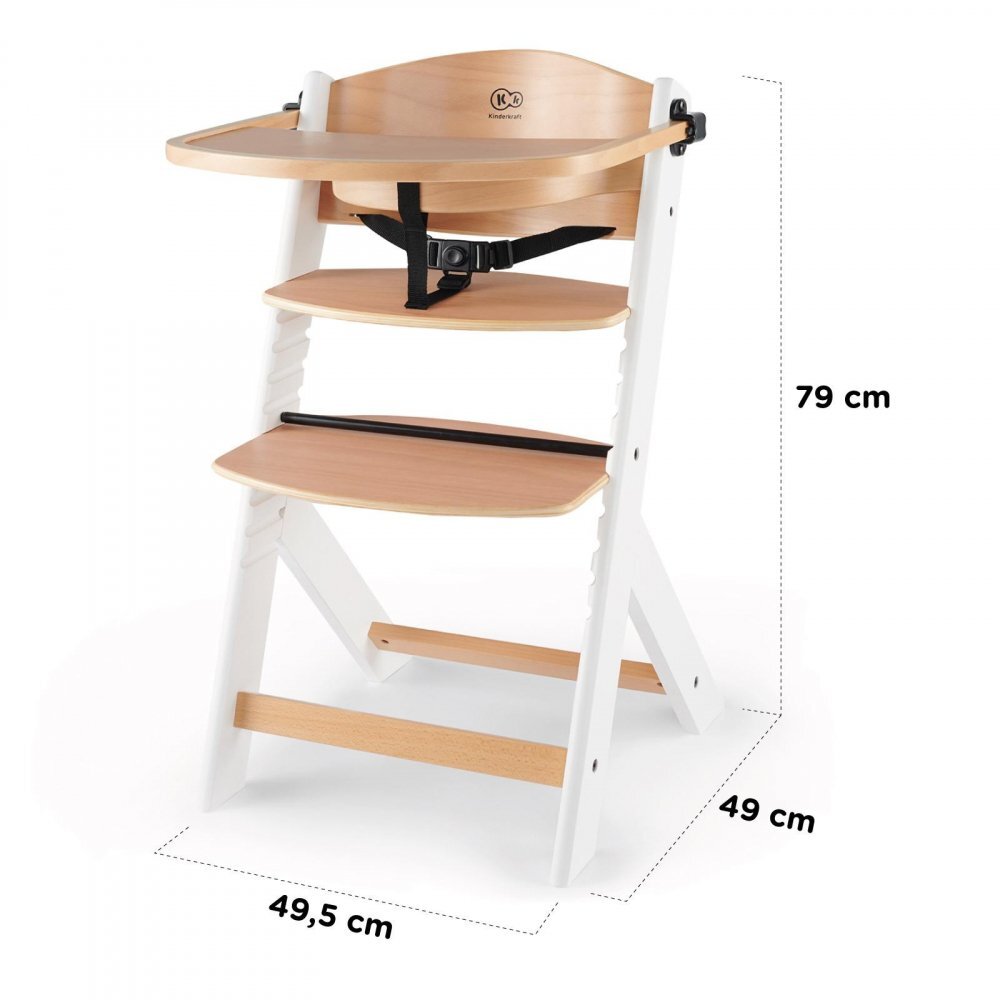 KINDERKRAFT Scaun de masa 3 in 1 Enock woodenwhite