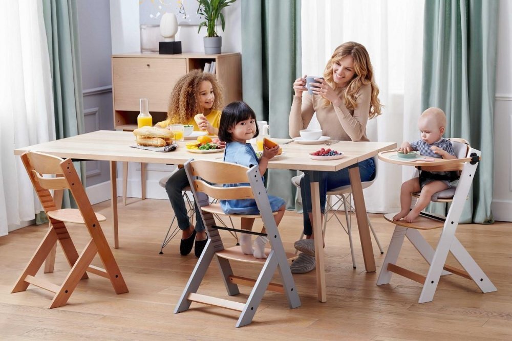 KINDERKRAFT Scaun de masa 3 in 1 Enock woodenwhite
