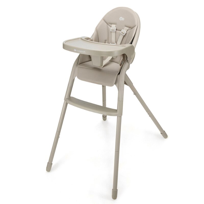 KINDERKRAFT Scaun de masa Dinnly Beige transformabil intr-un scaun inalt husa scaun PU pana la 15 kg