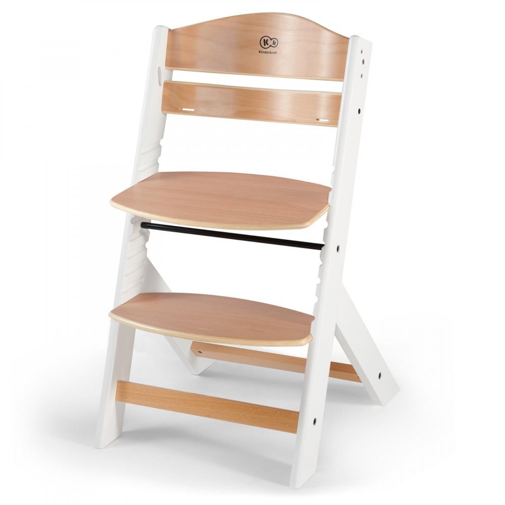 KINDERKRAFT Scaun de masa Enock White 3 in 1 cu pernuta