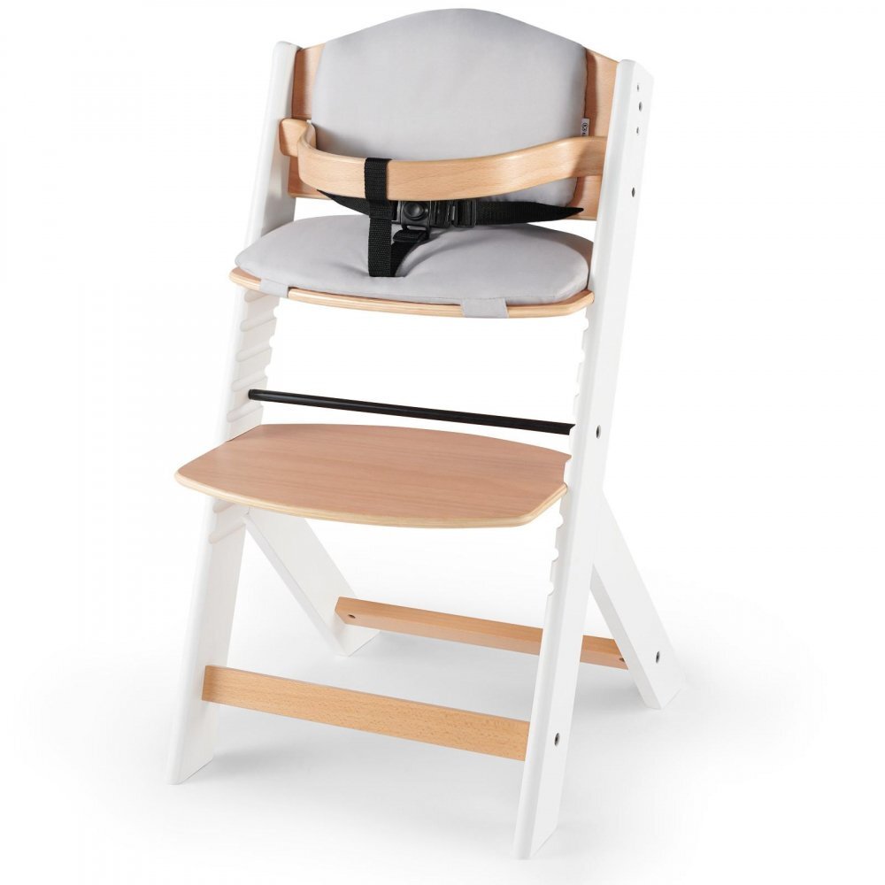 KINDERKRAFT Scaun de masa Enock White 3 in 1 cu pernuta