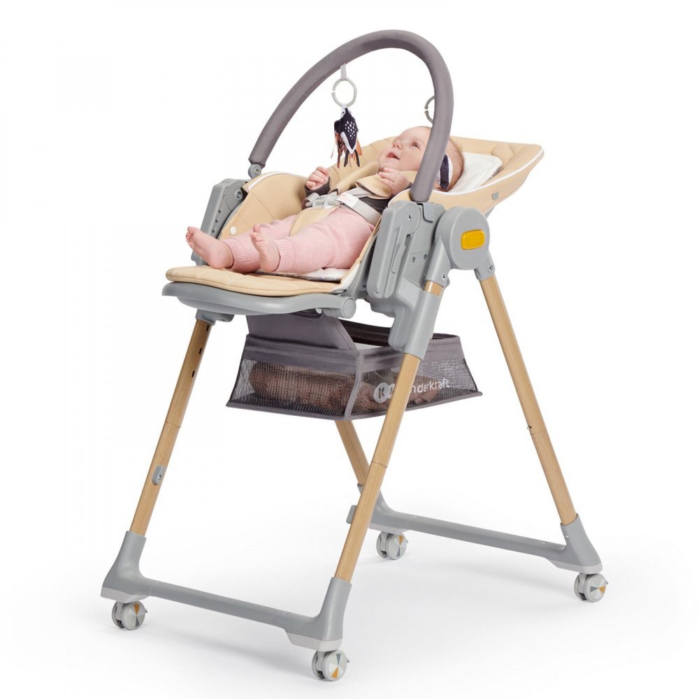 KINDERKRAFT Scaun de masa pentru copii 2 in 1 Lastree Wooden