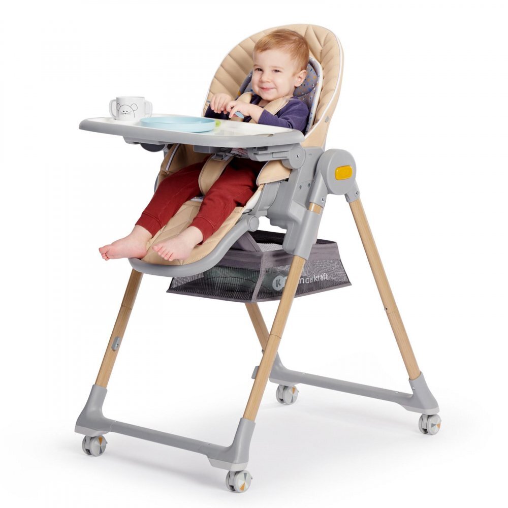 KINDERKRAFT Scaun de masa pentru copii 2 in 1 Lastree Wooden