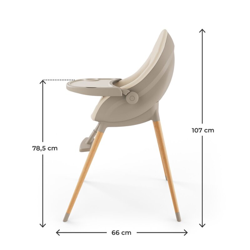 KINDERKRAFT Scaun de masa pentru copii 3 in 1 Fini Up Beige