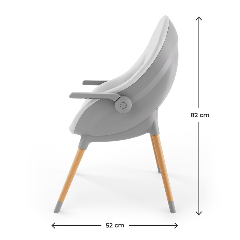 KINDERKRAFT Scaun de masa pentru copii 3 in 1 Fini Up Grey