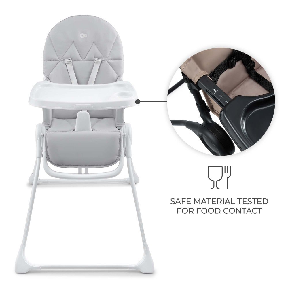 KINDERKRAFT Scaun de masa pentru copii Binci Light Grey