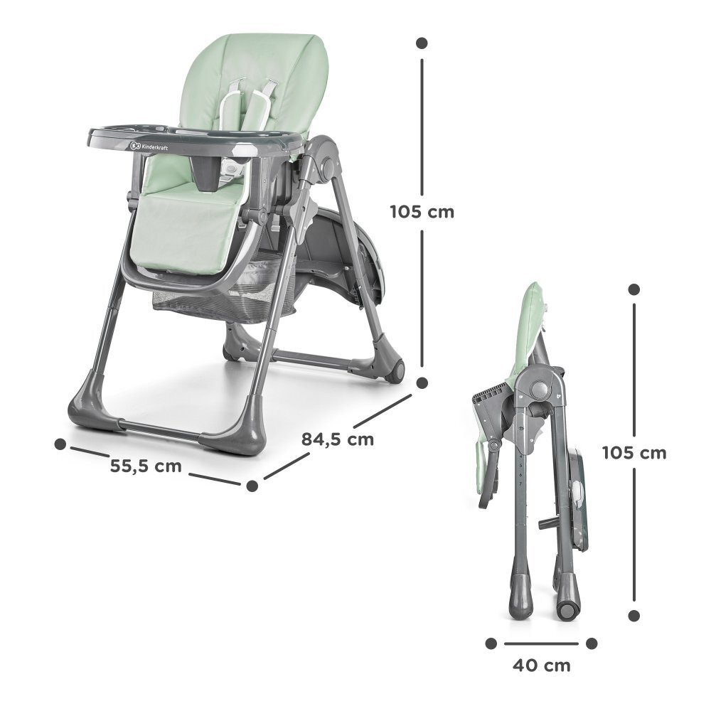 KINDERKRAFT Scaun de masa pliabil Tastee olive