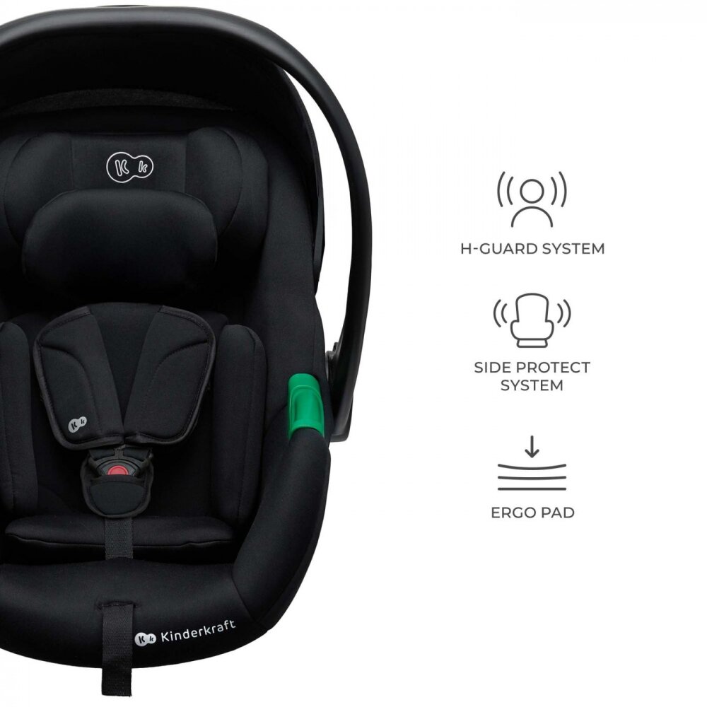 KINDERKRAFT Scoica auto Mink Pro 2 Black I-size 40-87 cm tetiera reglabila SPS