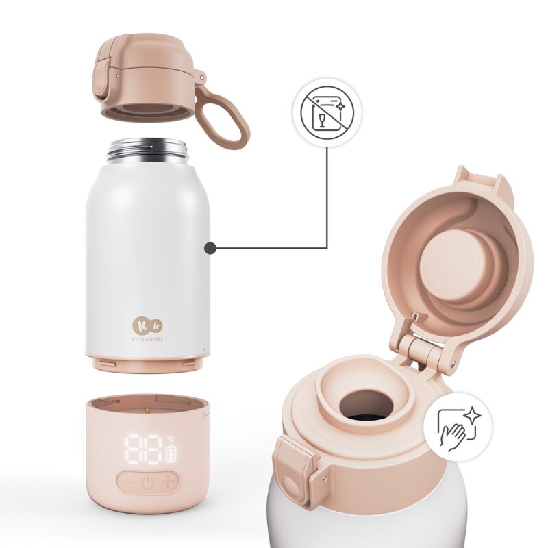 KINDERKRAFT Termos si incalzitor de biberoane 2 in 1 Gaja Beige