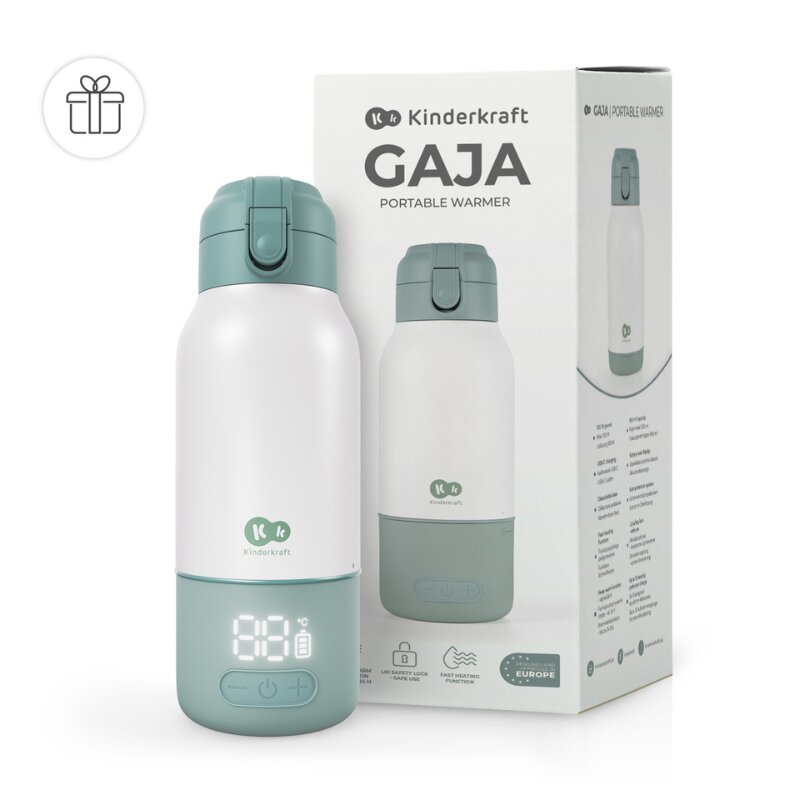 KINDERKRAFT Termos si incalzitor de biberoane 2 in 1 Gaja Green