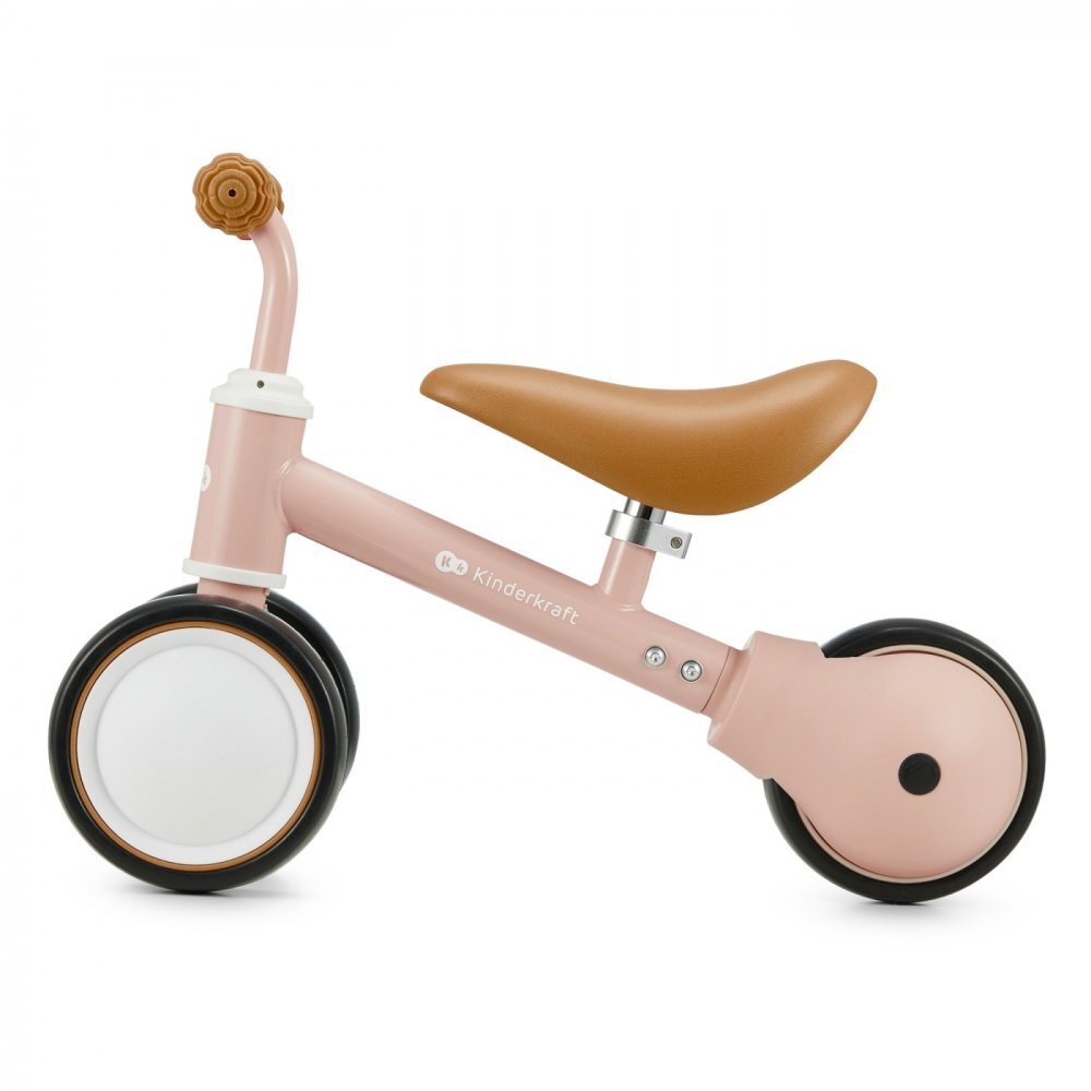 KINDERKRAFT Tricicleta copii de echilibru Cutie fuzzy peach varsta 1-3 ani roti din spuma EVA posibilitatea de reglare a inaltimii scaunului (26-28 cm) sarcina maxima 15 kg