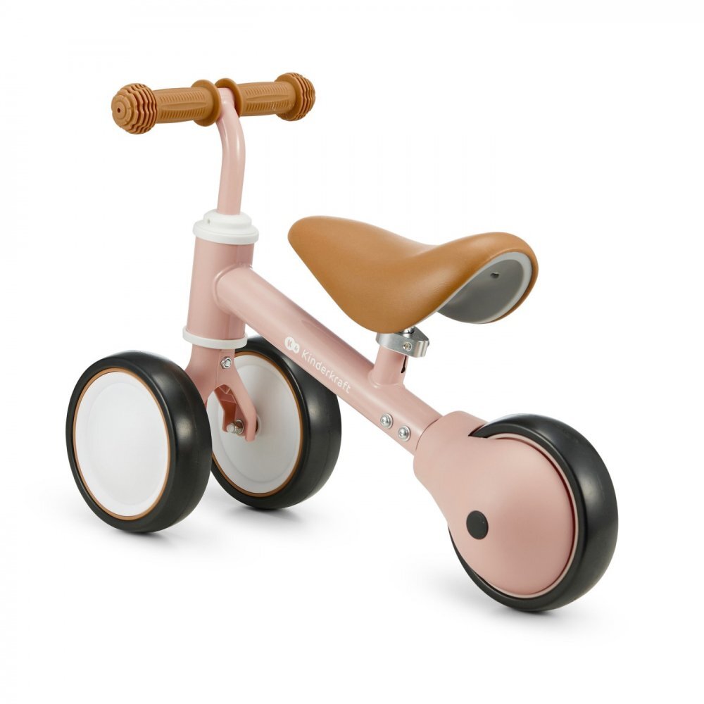 KINDERKRAFT Tricicleta copii de echilibru Cutie fuzzy peach varsta 1-3 ani roti din spuma EVA posibilitatea de reglare a inaltimii scaunului (26-28 cm) sarcina maxima 15 kg