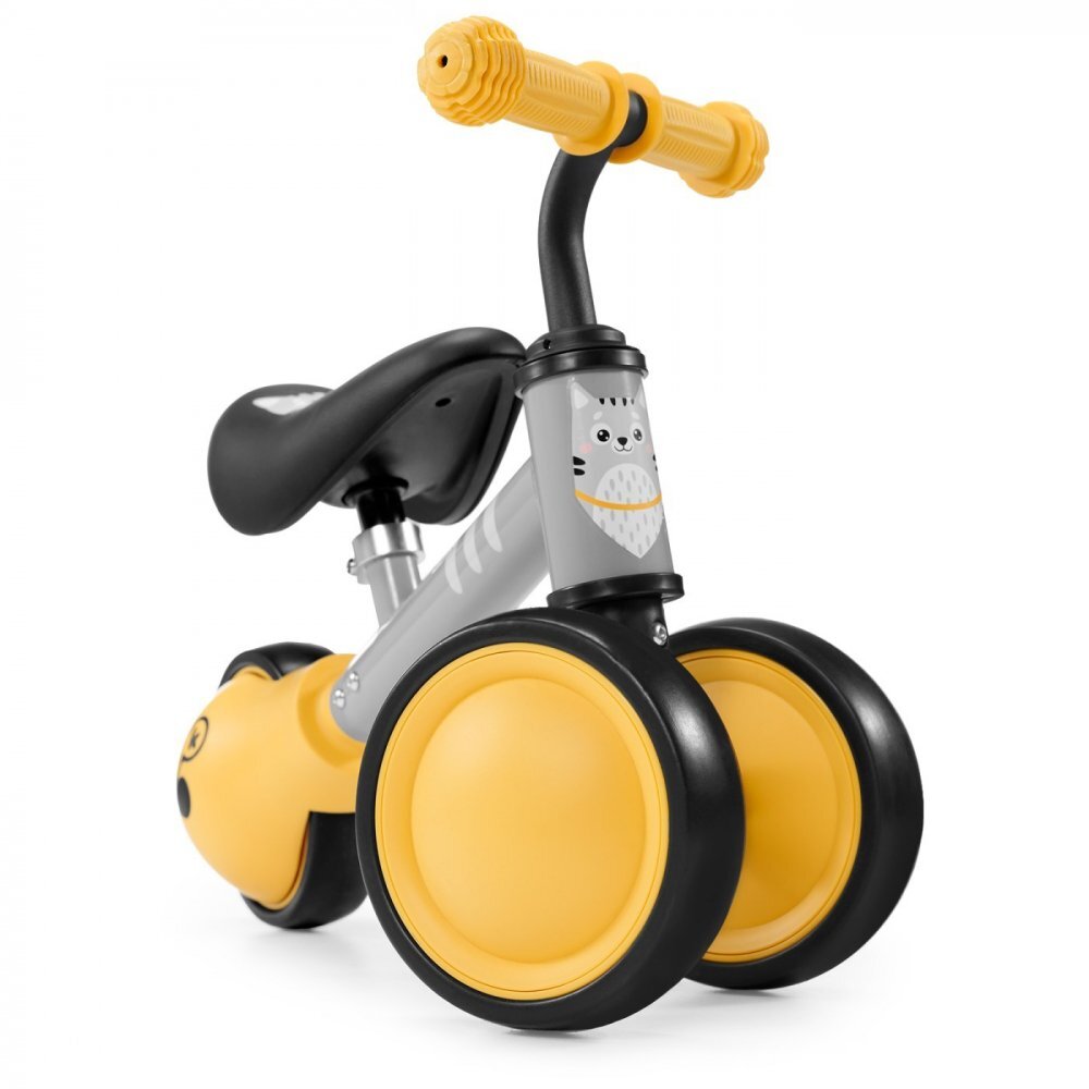 KINDERKRAFT Tricicleta copii de echilibru cutie honey de la 1 an roti spuma EVA scaun reglabil pe inaltime limitator directie sarcina maxima admisa 15 kg