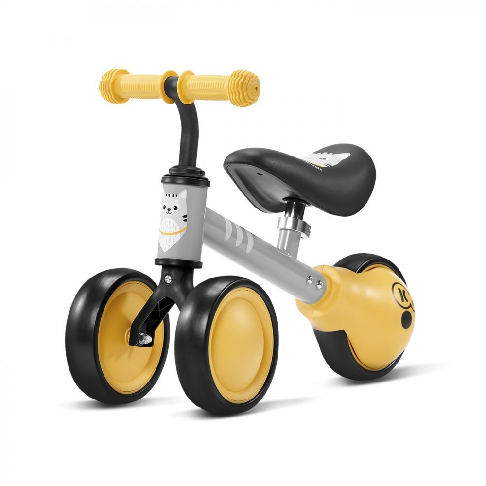 KINDERKRAFT Tricicleta copii de echilibru cutie honey de la 1 an roti spuma EVA scaun reglabil pe inaltime limitator directie sarcina maxima admisa 15 kg