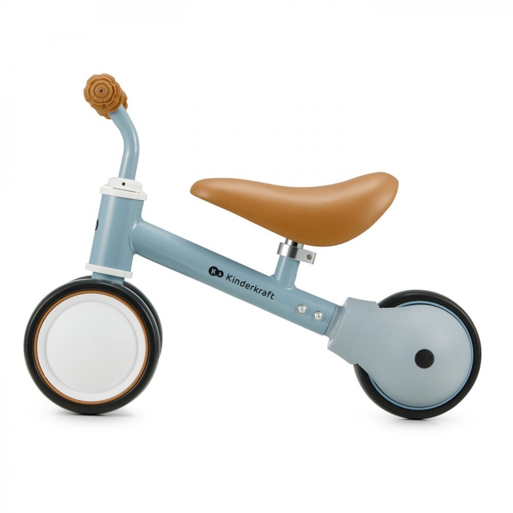 KINDERKRAFT Tricicleta copii de echilibru Cutie light blue varsta 1-3 ani roti din spuma EVA posibilitatea de reglare a inaltimii scaunului (26-28 cm) sarcina maxima 15 kg